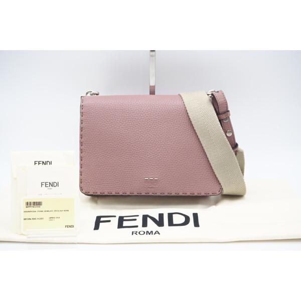 ★3日以内返品可★ 美品 FENDI フェンディ セレリア クオイオ レザー ショルダーバッグ 8B...