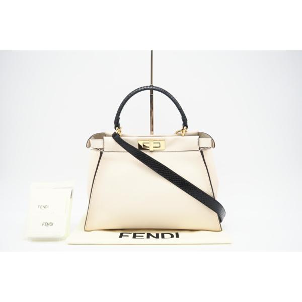 ★3日以内返品可★ 美品 FENDI フェンディ パイソン レザー モンスター ピーカブー レギュラ...