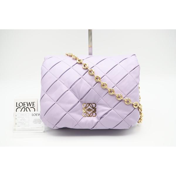 ★3日以内返品可★ 美品 LOEWE ロエベ ラムスキン パファー ゴヤバッグ A896P41X14...