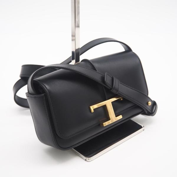 ★3日以内返品可★ 美品 TOD’S トッズ カーフレザー T タイムレス レザー クロスボディ バ...