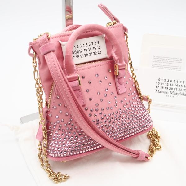 ★3日以内返品可★ 美品 MAISON MARGIELA メゾンマルジェラ サテン ラインストーン ...