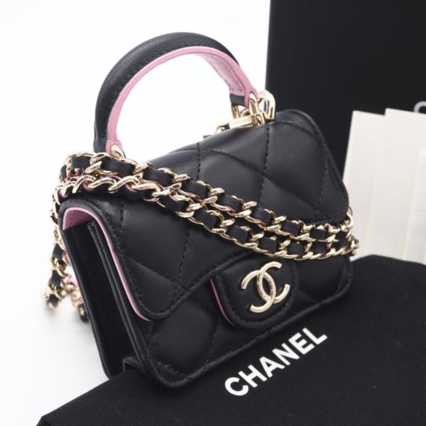 ★3日以内返品可★ 極美品 CHANEL シャネル マトラッセ ラムスキン ココマーク チェーンマイ...