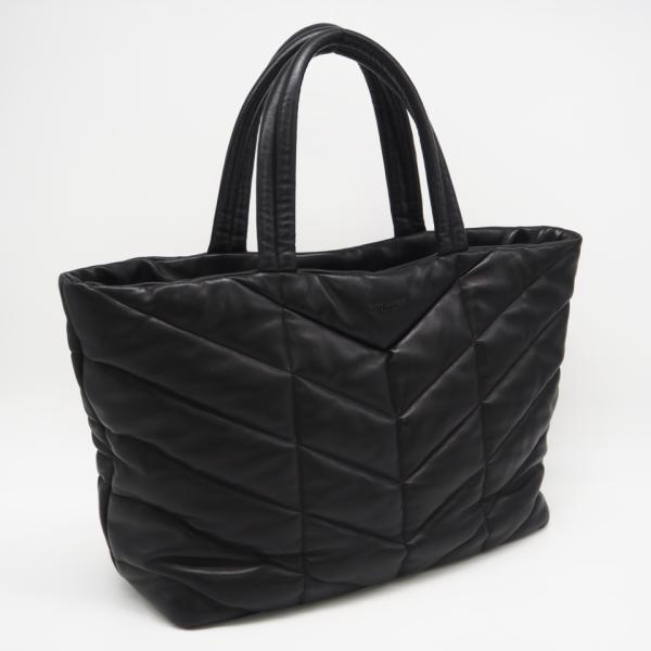 ★3日以内返品可★ 美品 YVES SAINT LAURENT イヴ・サンローラン ラムスキン パフ...