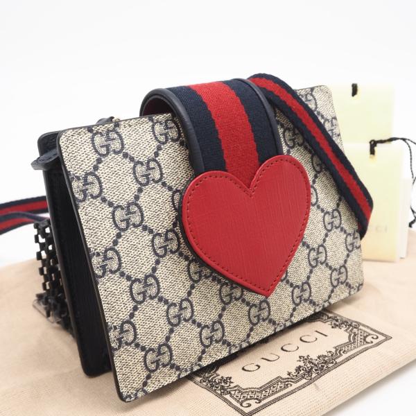 ★3日以内返品可★ 未使用 GUCCI グッチ チルドレンズ GGハート ショルダーミニバッグ 79...
