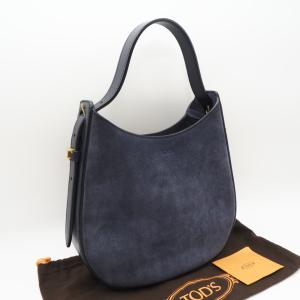 ★3日以内返品可★ 美品 TOD’S トッズ スエード レザー オーボエ スモール ショルダーバッグ - ハンドバッグ ネイビー