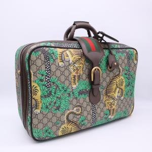 ★3日以内返品可★ 美品 GUCCI グッチ GGスプリーム シェリーライン ベンガルタイガー ボストンバッグ 424501