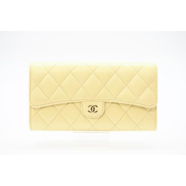 ★3日以内返品可★ 極美品 CHANEL シャネル ラムスキン マトラッセ クラシック ロング フラ...