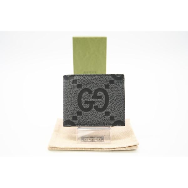 ★3日以内返品可★ 美品 GUCCI グッチ ジャンボGG レザー 二つ折りウォレット 739475...