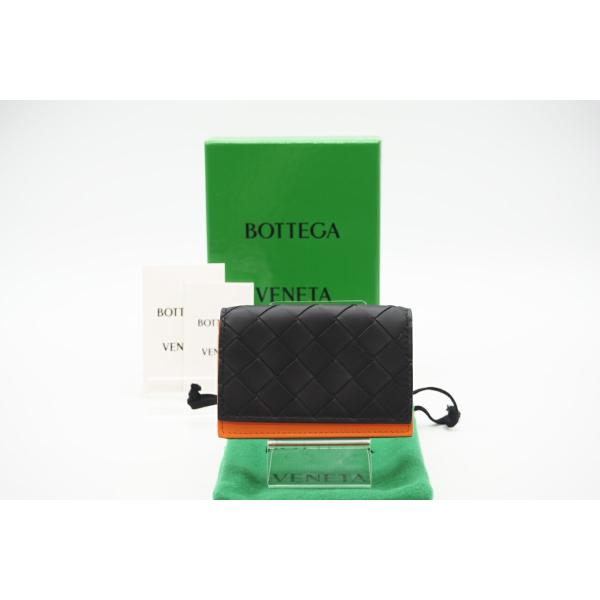 ★3日以内返品可★ 極美品 BOTTEGAVENETA ボッテガヴェネタ イントレチャート中 二つ折...