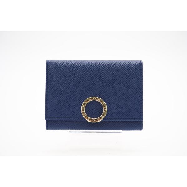 ★3日以内返品可★ 極美品 BVLGARI ブルガリ ブルガリ レザー カードケース ブルー ピンク...