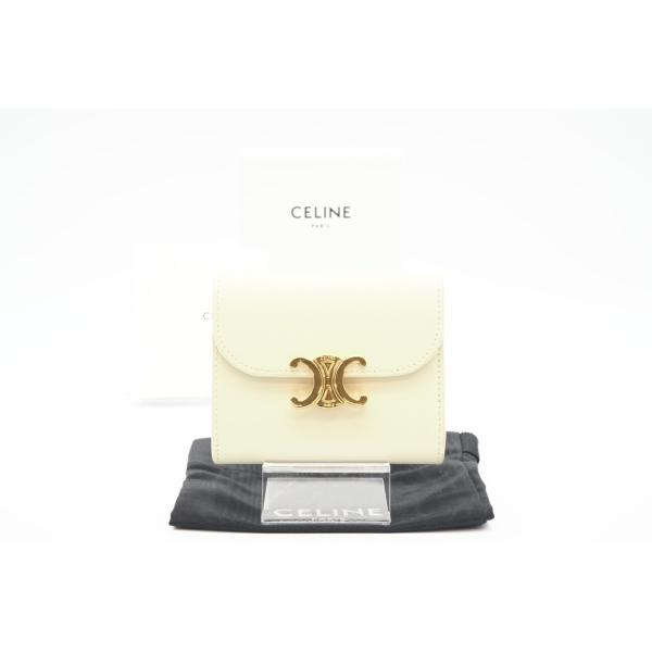 ★3日以内返品可★ 美品 CELINE セリーヌ トリオンフ スモール フラップウォレット トリオン...