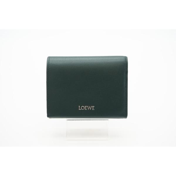 ★3日以内返品可★ 極美品 LOEWE ロエベ シャイニーナパカーフ トライフォールド ジップウォレ...