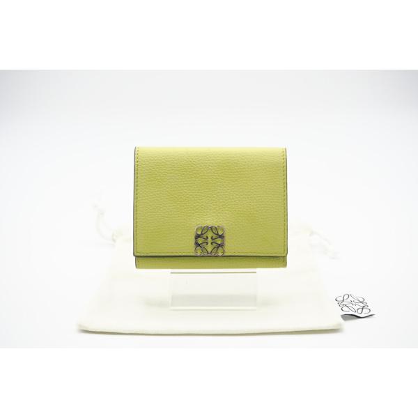 ★3日以内返品可★ 美品 LOEWE ロエベ アナグラム レザー コンパクトウォレット C821TR...