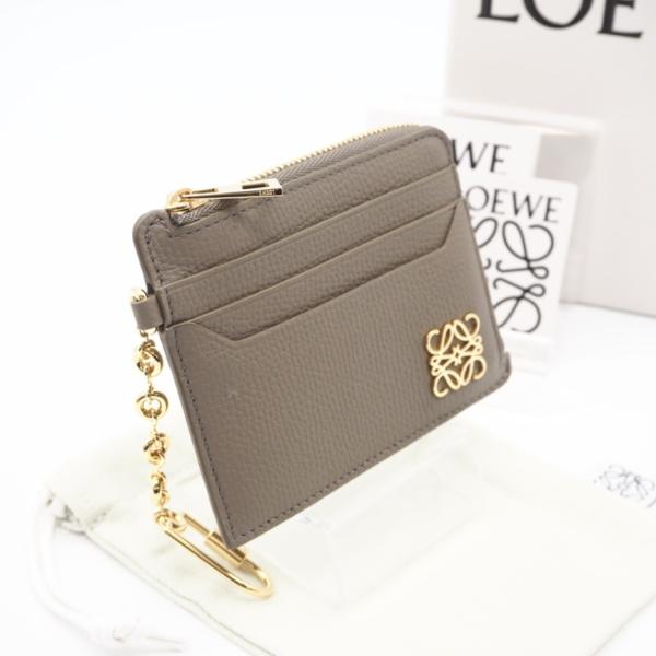 ★3日以内返品可★ 極美品 LOEWE ロエベ ペブルグレインカーフ アナグラム スクエア コインカ...