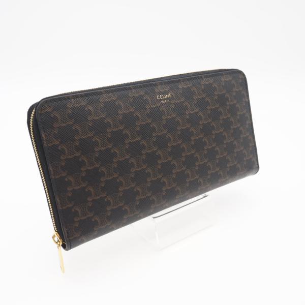 ★3日以内返品可★ 美品 CELINE セリーヌ トリオンフキャンバス ラージ ジップウォレット 1...