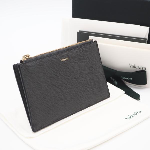 ★3日以内返品可★ 未使用 Valextra ヴァレクストラ ミルプンテカーフレザー ジッパー付きカ...