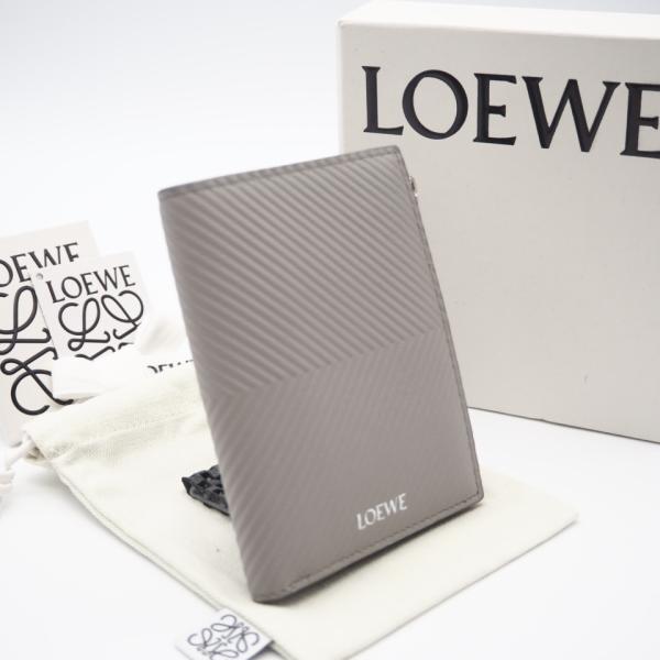 ★3日以内返品可★ 美品 LOEWE ロエベ テクスチャードクラシックカーフ スリム コンパクト ウ...