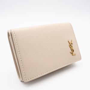 ★3日以内返品可★ 美品 YVES SAINT LAURENT イヴ・サンローラン レザー オリガミ タイニーウォレット