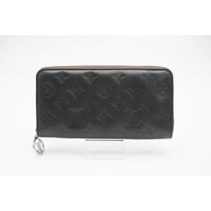 ☆安心の3大保証☆ ABランク ≪LOUIS VUITTON ルイ ヴィトン/ジッピーウォレット≫ M81763 モノグラム エンボス ラムレザー グレー 美品｜biclock