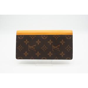 ☆安心の3大保証☆ ABランク ≪LOUIS VUITTON ルイ ヴィトン/二つ折り長財布≫ M82551 モノグラム マカサー ポルトフォイユ ブラザ サフランオレンジ｜biclock