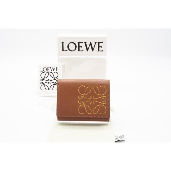 ☆安心の3大保証☆ ABランク ≪LOEWE ロエベ/三つ折り財布≫ C500TR2X01  アナグ...