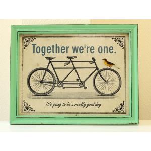 サムトフト いつも笑顔で アートパネル 自転車 ポスター 軽量