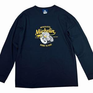 希少　モーターサイクル　ミシュラン【ビバンダム】　長袖　Mサイズ ミシュラン（MICHELIN） Tシャツ Michelin T-Shirt Motocycliste