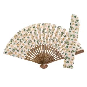 レトロ小紋 てぬぐい扇子セット 扇子袋付き 扇子