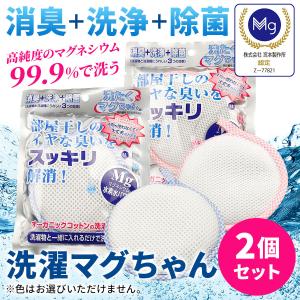 送料無料 洗濯マグちゃん 部屋干し におい マグネシウム 洗濯 洗剤 洗濯洗剤 マグネシウム粒 消臭 除菌消臭 水素 高純度 口コミ 洗たくマグちゃん 2個 セット