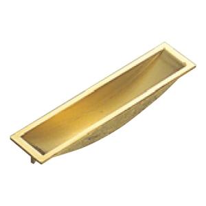 お値下げ❣️金色のわらじ 木製フレーム付き　純金吹付 BEST(ベスト) No.350 フチナシ引手 黄銅磨き 105mm (コード350-105-2