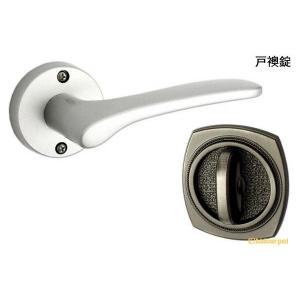 川口技研 GIKEN Jレバー No.20 塗装ニッケル 丸座戸襖錠(右) (BS65) JL-20-2M-TN-R-65