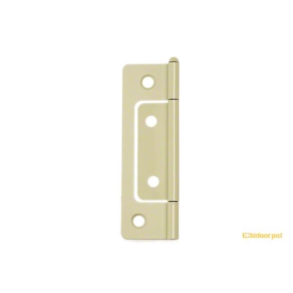 2枚入 BIDOOR(ビドー)  BF-80 鉄 フラッシュ丁番 クリーム (木ネジ付) 64mm