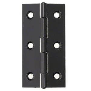 50枚入 PALHARD  鉄薄口蝶番 黒塗 (ビス無) 64mm