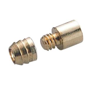 スリーナイン島野 真鍮 ダボ棚受 ゴールド 9mm 3号・9×9mm・男 (500個