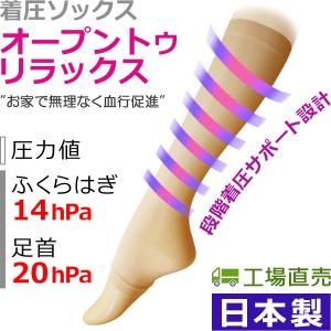 着圧ソックス リラックスサポート オープントゥ ...の商品画像
