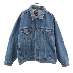 ラッキーストライク オールド デニム トラッカージャケット 41 ウォッシュブルー LUCKY STRIKE 長袖 メンズ 古着 230904｜big-2nd