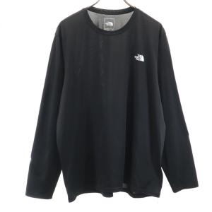 ノースフェイス アウトドア 長袖 Tシャツ XL ブラック THE NORTH FACE ロンT メンズ 古着 240305｜big-2nd