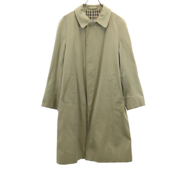 アクアスキュータム 80s ヴィンテージ ステンカラーコート 34 カーキ Aquascutum メ...