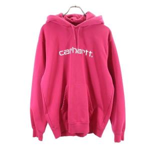 カーハート 長袖 スウェットパーカー M ピンク Carhartt 裏起毛 メンズ 古着 231221｜big-2nd