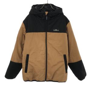 未使用 クイックシルバー 裏地柄 中綿ジャケット L キャメル Quiksilver フード メンズ 古着 240206｜big-2nd