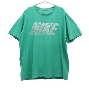 ナイキ プリント 半袖 Tシャツ グリーン NIKE メンズ 古着 230706 メール便可｜big-2nd