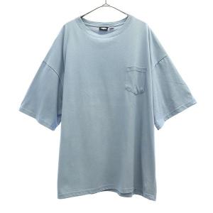 フリークスストア 半袖 Tシャツ L ブルー FREAK'S STORE ポケット付き メンズ 古着 230801 メール便可｜big-2nd