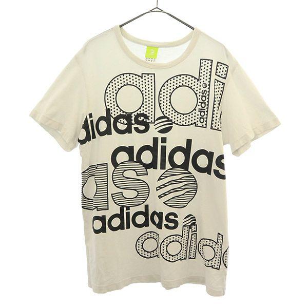 アディダス ネオ プリント 半袖 Ｔシャツ M ホワイト adidas NEO メンズ 古着 231...