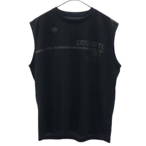 デサント プリント トレーニング ノースリーブ ウェア L ブラック DESCENTE Tシャツ タ...