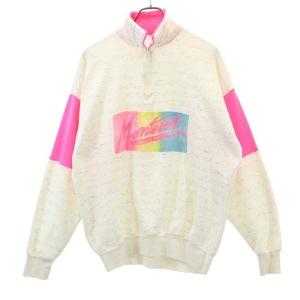 マジックアパレル 80s ＵＳＡ製 トレーナー XL ホワイトグレー Magic APPAREL メンズ 古着 200423｜big-2nd