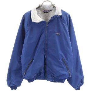 パタゴニア 80s USA製 シェルドシンチラジャケット ナイロン 裏地フリース XL ブルー patagonia ブルゾン ヴィンテージ メンズ 古着 211114 【PD】