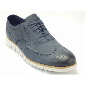 us 12 (30cm) コールハーン ZEROGRAND WINGTIP OXFORD C33675 BU-N ブルーヌバック コールハーン  big-b｜big-b