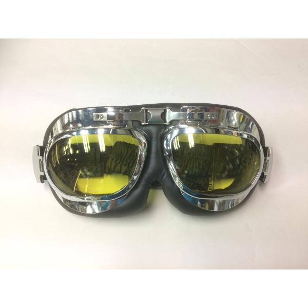 ビンテージゴーグル DX-12 ブラック/クロームフレーム　イエローレンズ