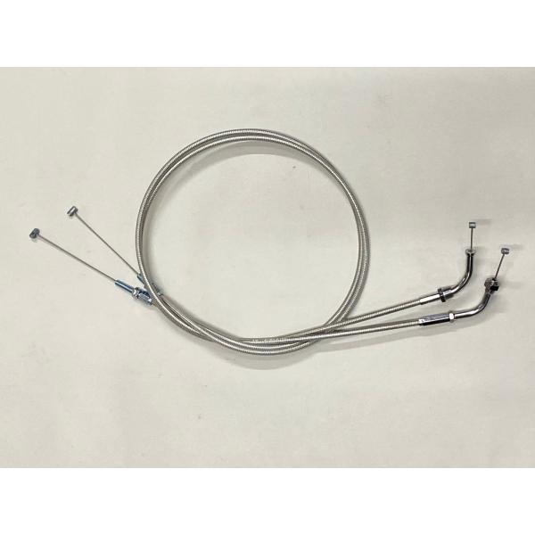 新品！ワルキューレ  5cmロング　ステンメッシュ スロットルワイヤー　引き＆戻し