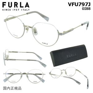 メガネフレーム ブランド 眼鏡フレーム フルラ レディース 女性用 クラウンパント アンダーリム βチタン FURLA VFU797J  0I88 度付き対応 レンズ交換可能｜big-market